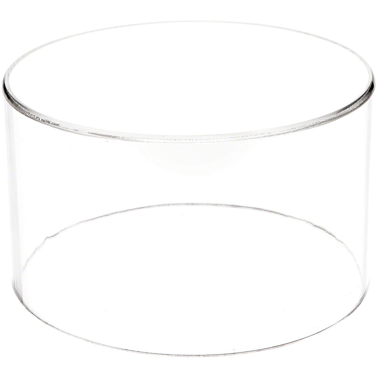 Plymor Clear Acrylic Round Cylinder Display Riser, 4" H x 7" D